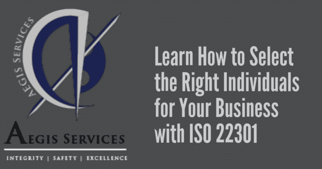 Right Individuals with ISO 22301